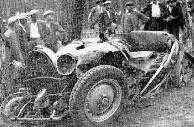 1931 le mans 24hr - maurice rost, caberto conelli (bugatti 50) dnf 20 laps acc