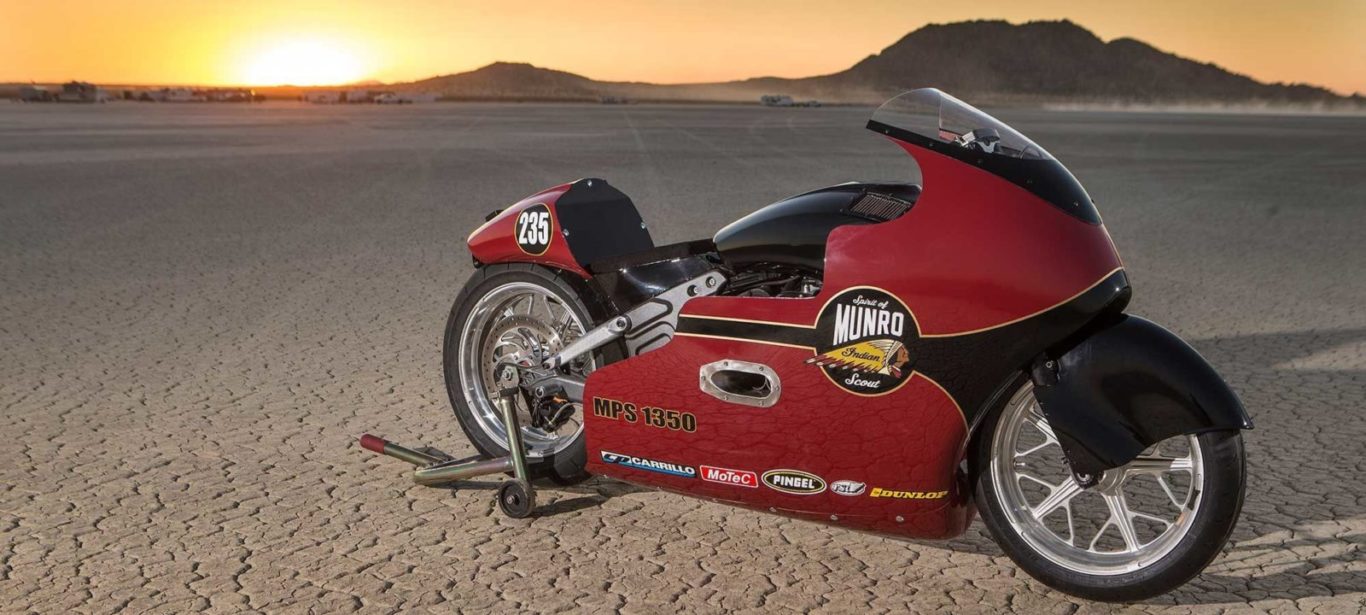 Munro #Indian tribute #motorcycle #saltflats #racing