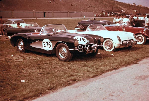 Two C1 #corvette a white ’55 and black ’56 #Cumberland. md