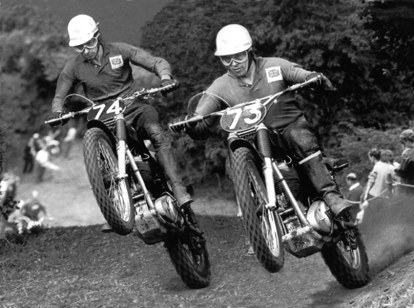 Don and Derek #Rickman on their own designed #motorcycles