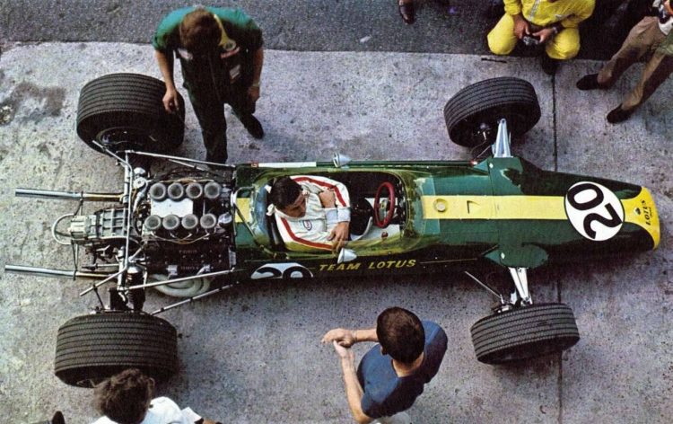  Jim Clark In The Pits 1967 The Car Is A Lotus 49 #F1