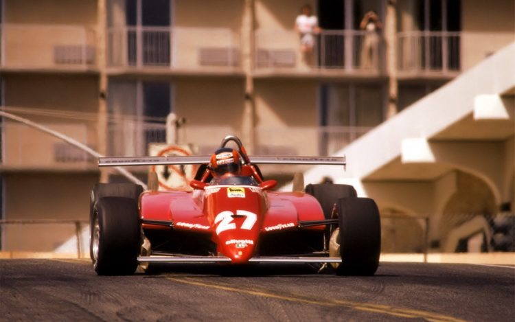  Gilles Villeneuve Sliding A Ferrari 126C2 During 