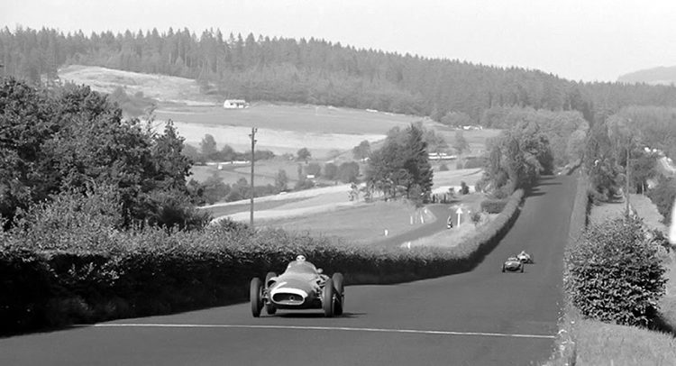  Juan Manuel Fangio In The Lead Of Mike Hawthorn #F1