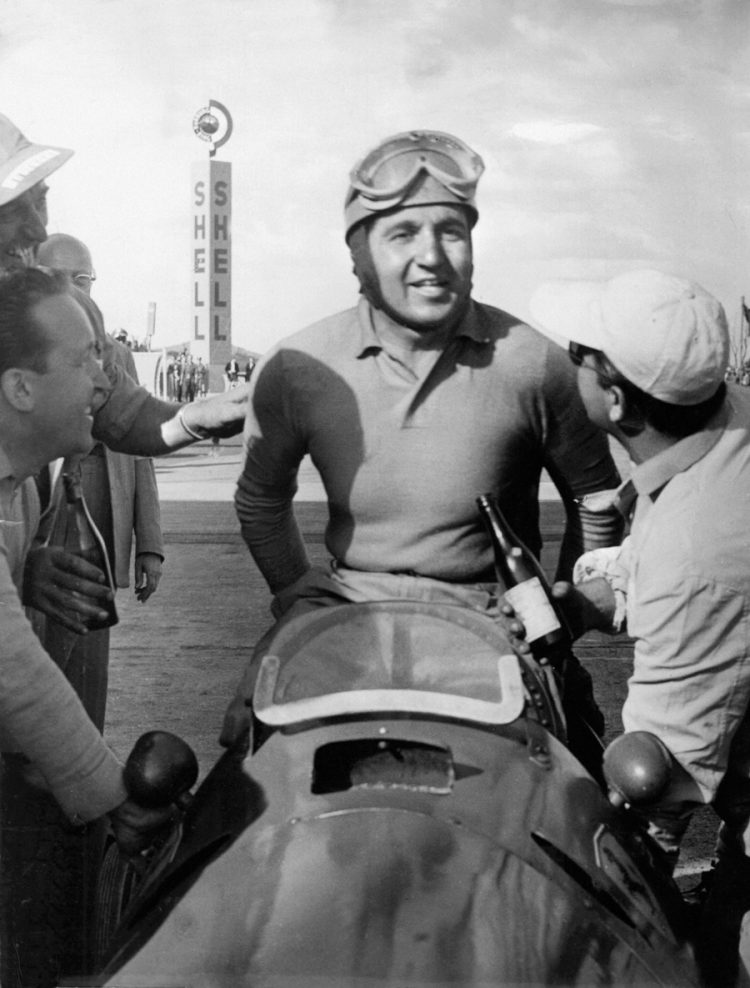  Alberto Ascari Climbing Out Of His Ferrari After #F1