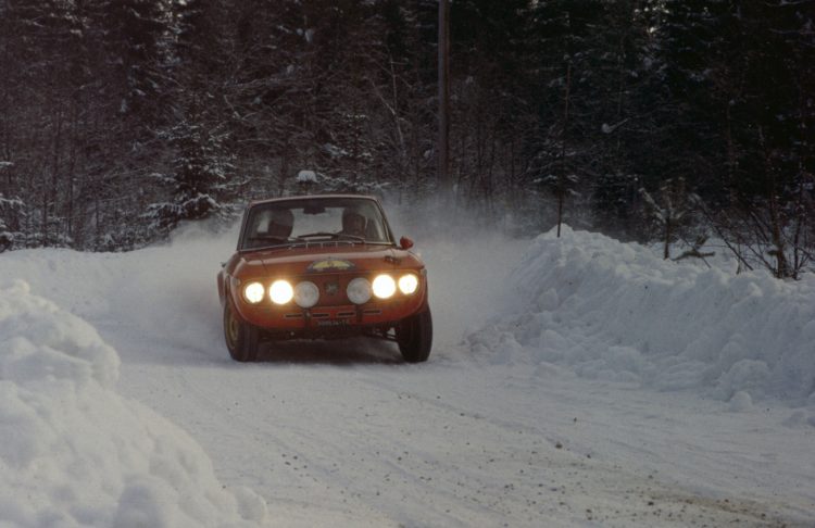  Harry Källström And Gunnar Häggbom In Their Lancia #Rally