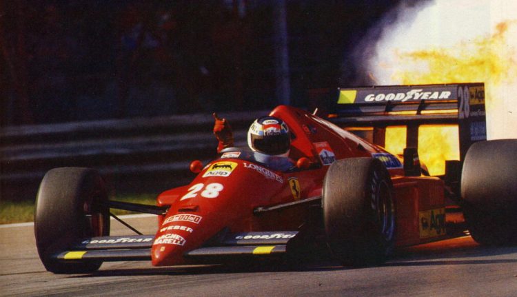  Stefan Johanssons Ferrari F186 Shooting Flames #F1