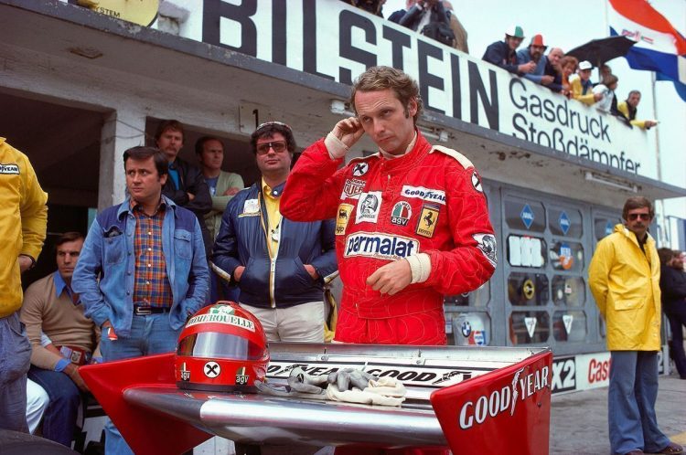  Niki Lauda About To Step Into His Ferrari 312T2 #F1