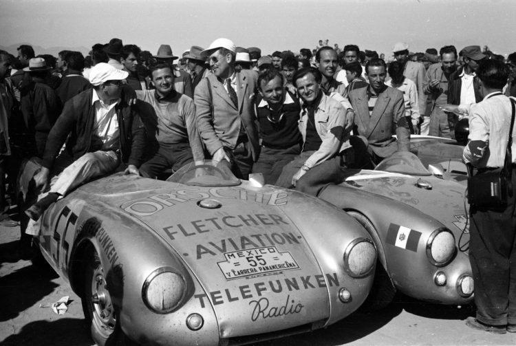  Hans Herrmanns 55 Porsche 550 Spyder And 