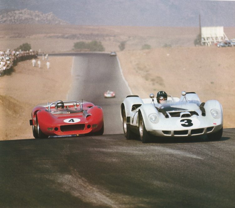  Graham Hill Leads Bruce Mclaren At Riverside 