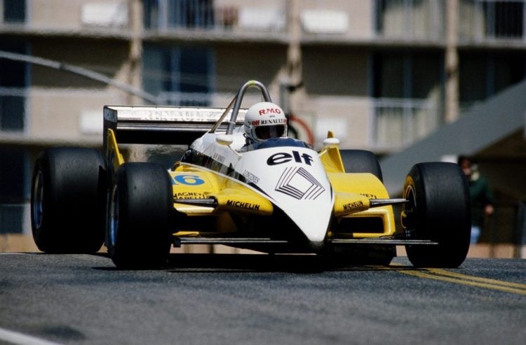  René Arnoux And The Renault Re30B During The #F1