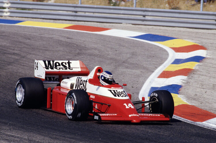  Jonathan Palmer In His Zakspeed 861 At The French #F1