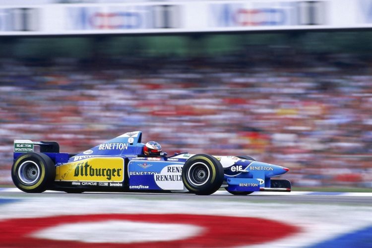  Michael Schumacher On His Way To Win The 1995 #F1