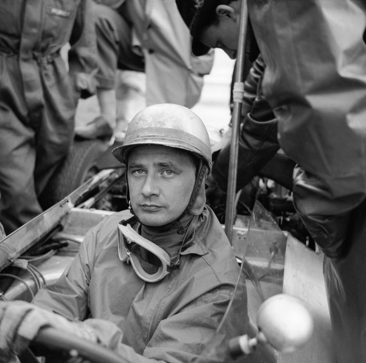  Hans Herrmann Testing The Porsche 787 At The 