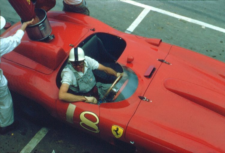  Carroll Shelby In His Ferrari 410 S At The Cuban 