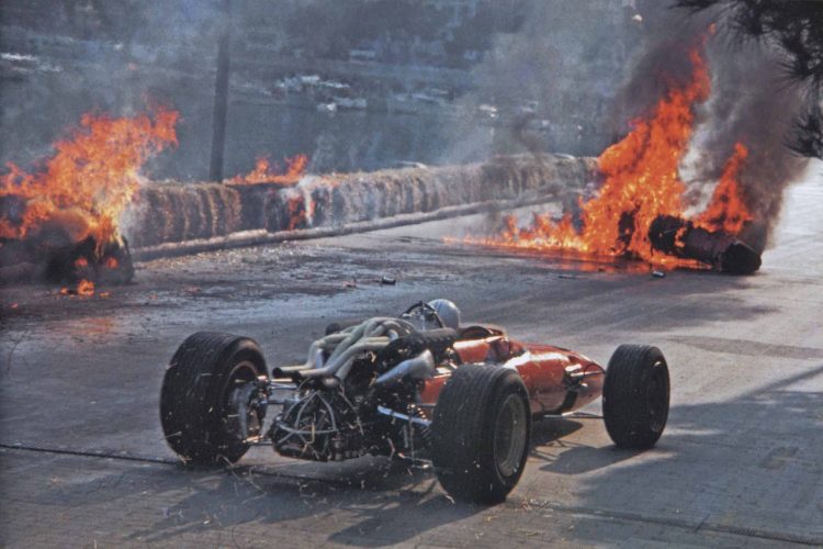  Chris Amon Narrowly Avoids The Burning Wreckage Of #F1