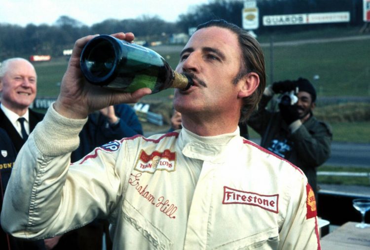  Graham Hill Celebrating His Many Wins In Formula #F1