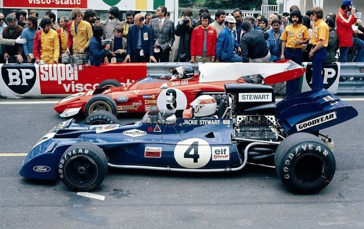  Jacky Ickx In A Ferrari 312B And Jackie Stewart In #F1