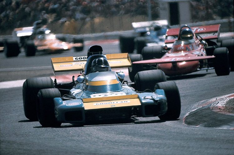  Graham Hill In The Brabham Bt34 Being Closely #F1