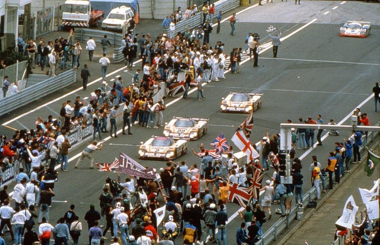  Three Jaguar Xjr 9Lm On The Finish Line Of The 24 #LeMans