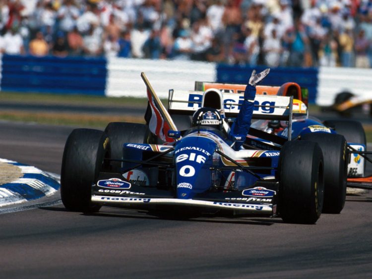  Damon Hill In A Williams Fw16 After Winning The #F1