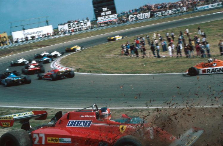  Gilles Villeneuve Crashing With His Ferrari 126Ck #F1