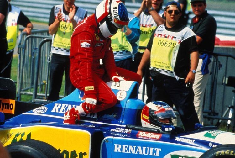  Michael Schumacher Giving Jean Alesi A Lift To The #F1