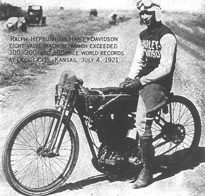 1921 dodge city kansas – ralph hepburn (harley-davidson) record run #racing